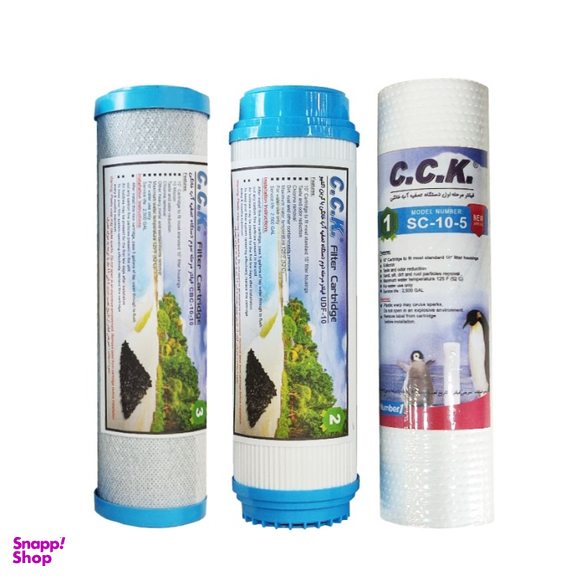 فیلتر دستگاه تصفیه آب cck مدل سه مرحله کد c3 بسته ۳ عددی