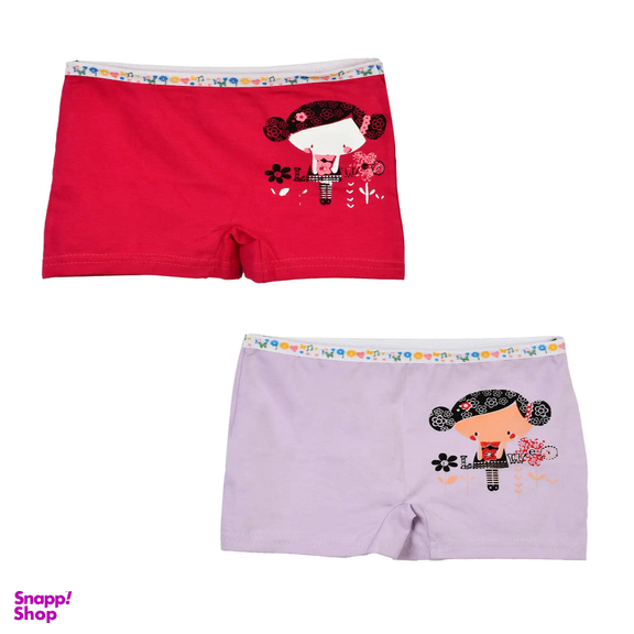 شورت دخترانه مدل پادار عروسکی کد 4 مجموعه 2 عددی