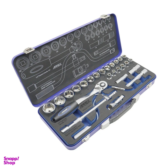 آچار بکس اپکس مدل AJ-APX-1527 مجموعه 27 عددی
