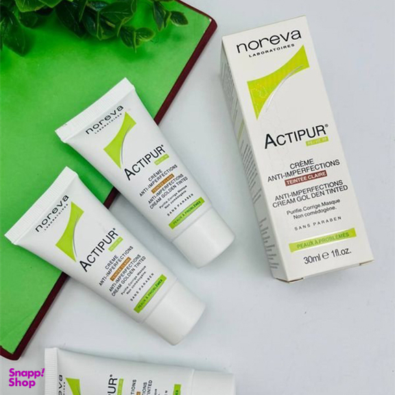 کرم ضد جوش نوروا سری Actipur مدل Cream Golden Tinted حجم 30 میلی لیتر