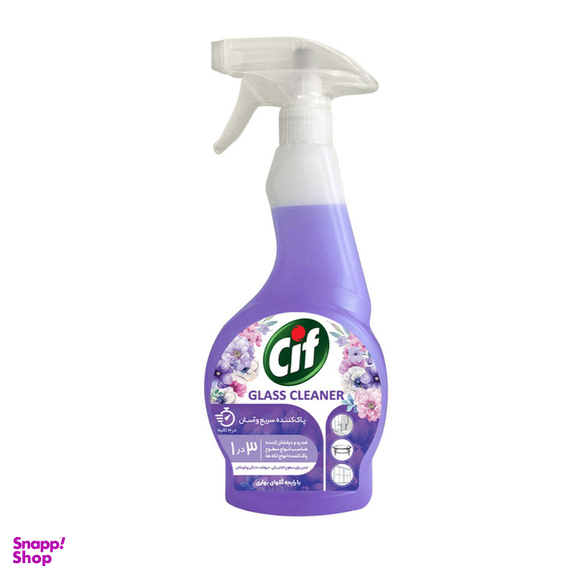 اسپری شیشه پاک کن سیف مدل رایحه گل های بهاری حجم 500 میلی لیتر