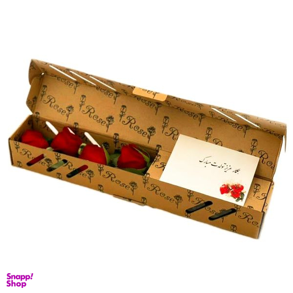 جعبه گل رز مدل همکار عزیز تولدت مبارک