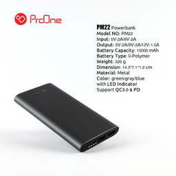 پاوربانک پرووان مدل PM22 ظرفیت 10000 میلی آمپر ساعت