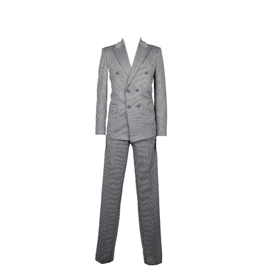 کت و شلوار مردانه مدل دیپلمات یقه بلیزر کد 1020 رنگ طوسی