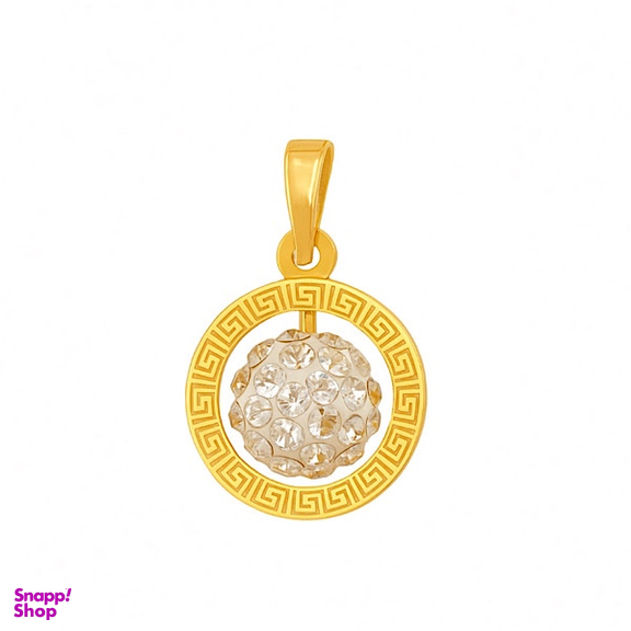 پلاک گردنبند طلا ۱۸ عیار زنانه طرح سواروسکی ورساچه کد 00257