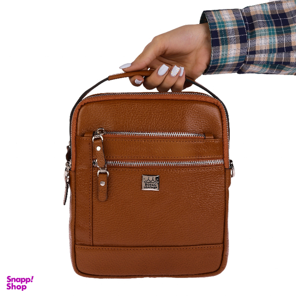 کیف دوشی مردانه رویال چرم کد W70