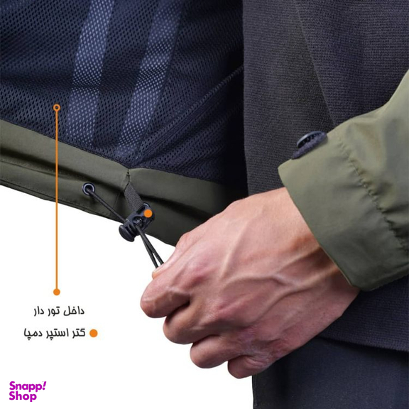 کاپشن کوهنوردی گرتکس مردانه ریسا کد 4603 رنگ طوسی