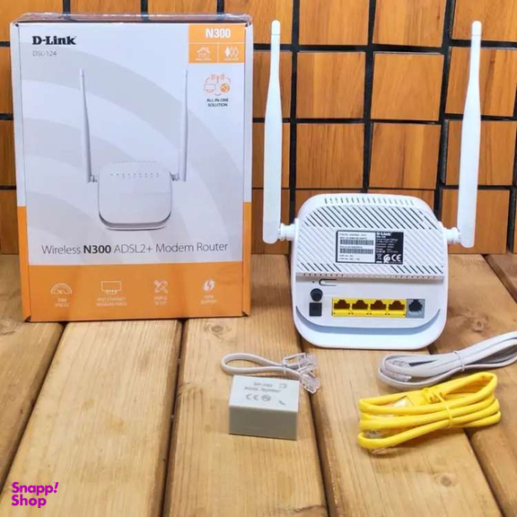 مودم روتر ADSL2 Plus بی سیم N300 دی لینک (D-Link) مدل DSL-124 New