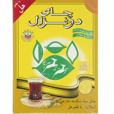 چای دو غزال با طعم هل وزن 250 گرم