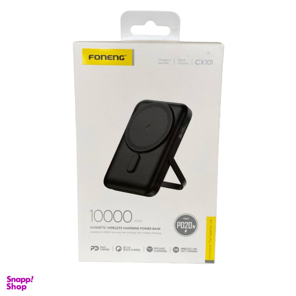 پاوربانک بی سیم استندشو فوننگ کد CX101 ظرفیت 10000 میلی‌ آمپر ساعت