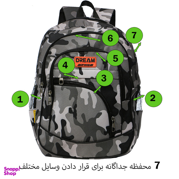کوله پشتی پسرانه توریث مدل GLK-20005