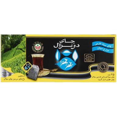 چای کیسه ای معطر ارل گری دو غزال بسته 25 عددی