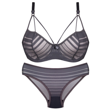 ست شورت و سوتین زنانه کارنا رز مدل فنردار کد 3389-22 رنگ طوسی