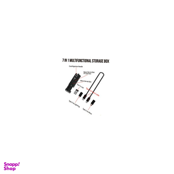 کابل تبدیل USB-C/USB به لایتنینگ/USB-C/MicroUSB بیوا مدل C-17 طول 0.28 متر