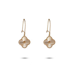 گوشواره طلا 18 عیار زنانه میلی گالری طرح ونکلیف کد MT1882