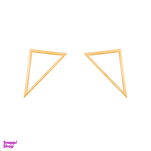 گوشواره طلا 18 عیار زنانه پرسته مدل مثلث تو خالی