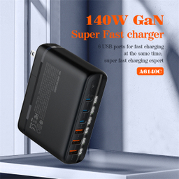 شارژر رومیزی 140 وات الدینیو مدل GaN A6140C