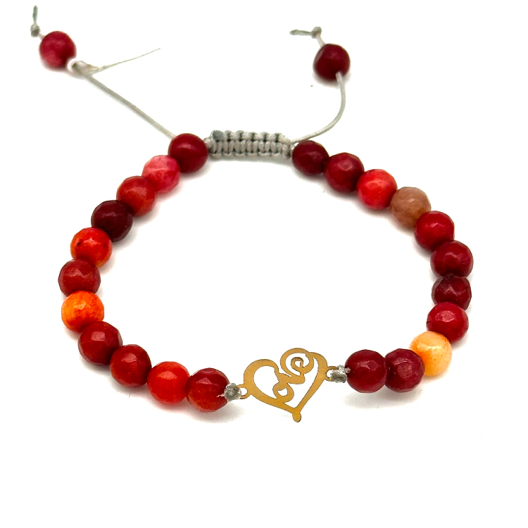 دستبند طلا ۱۸ عیار زنانه حسام گالری مدل قلب کد ds20003