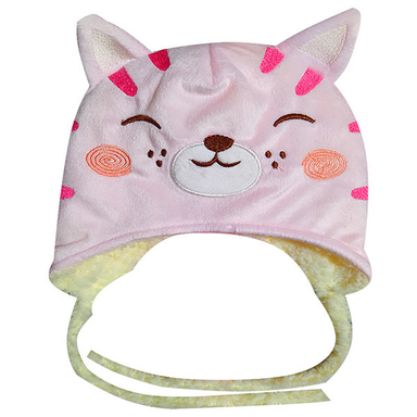 کلاه نوزادی آلیس مدل گربه کد Su1 رنگ صورتی