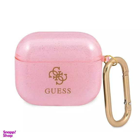 کاور محافظ ایرپاد سی جی موبایل مدل Guess Glossy Crown Case مناسب Apple Airpods 3