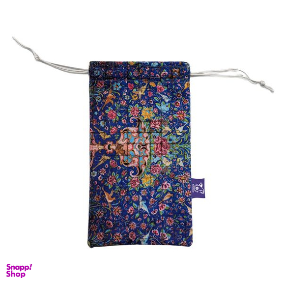 کاور عینک ترمه طراحان ایده مدل کاشی گل و مرغ کد Trm515 به همراه دستمال