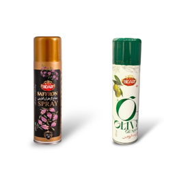 اسپری زعفران بیداری به همراه اسپری روغن زیتون بیداری حجم 80 میلی لیتر مجموعه ۲ عددی