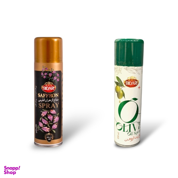 اسپری زعفران بیداری به همراه اسپری روغن زیتون بیداری حجم 80 میلی لیتر مجموعه ۲ عددی