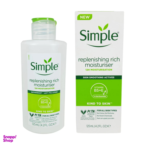 کرم مرطوب کننده و آبرسان سیمپل مدل Rich حجم 125 میلی لیتر