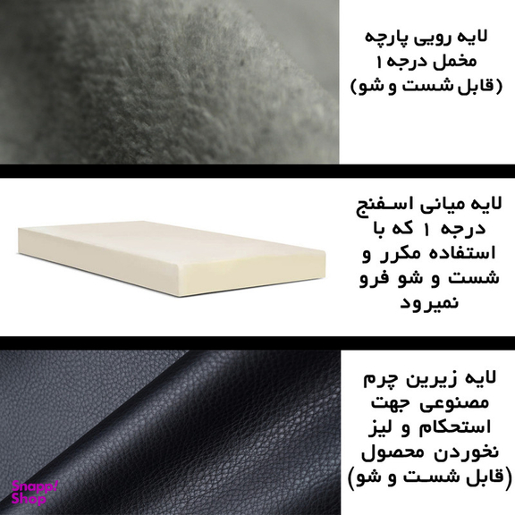 پادری شاران هوم مدل 3 لایه اسفنج دار طرح مخمل سایز 57×100 سانتی متر
