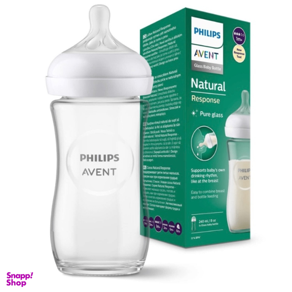 شیشه شیر شیشه ای نچرال اونت کد SCY933/01 حجم 240 میلی لیتر