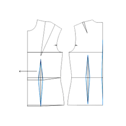 الگو بالاتنه و آستین زنانه متد ABM سایز 42