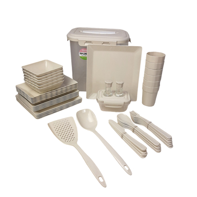 سبد پیک نیک و سرویس مسافرتی لاولی پلاست 58 پارچه کد TIK1160K