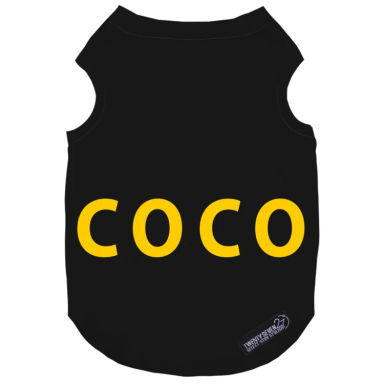 لباس سگ و گربه 27 طرح Coco کد MH1335 رنگ مشکی