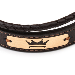 دستبند طلا ۱۸ عیار مردانه داریم طرح تاج