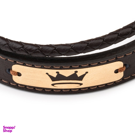 دستبند طلا ۱۸ عیار مردانه داریم طرح تاج