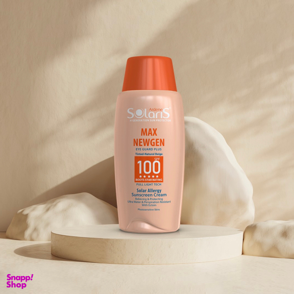 کرم ضد آفتاب رنگی آردن سولاریس SPF100 مدل Max Newgen مناسب پوست های حساس حجم 100 میلی لیتر
