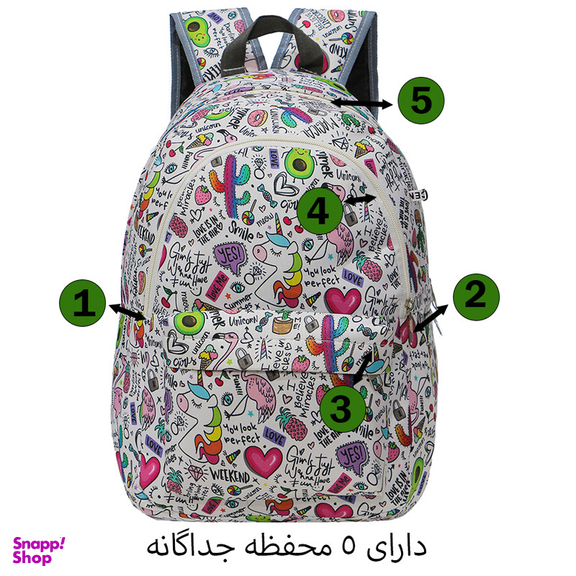 کوله پشتی دخترانه توریث مدل NHH-150003