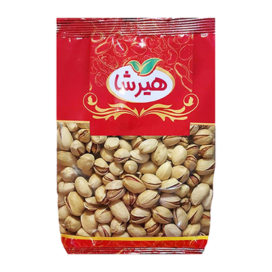 پسته نمکی زعفرانی سلفون قرمز هیرشا وزن ۳۵۰ گرم