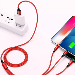 کابل تبدیل USB به MicroUSB/Type-C/Lightning آزرا مدل DC352 طول 1.2 متر