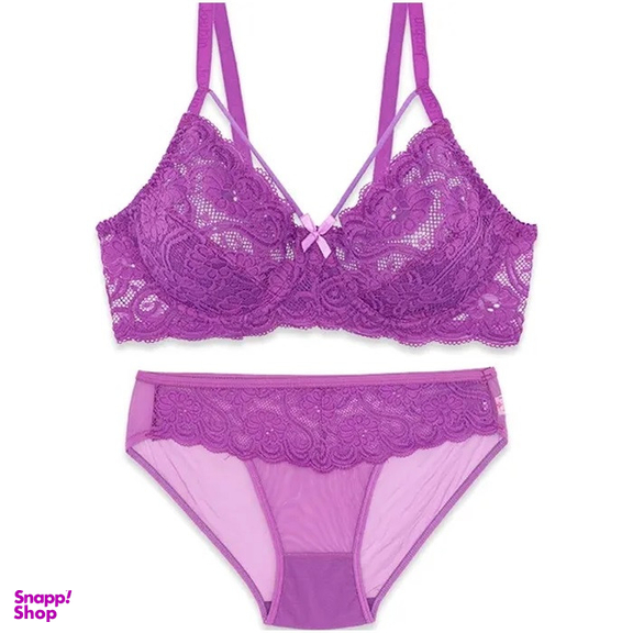 ست شورت و سوتین زنانه ژوبین کد 711 رنگ بنفش