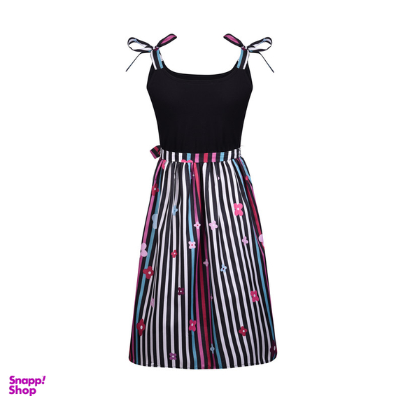 پیراهن یقه گرد زنانه افراتین مدل نازگل کد 9609 رنگ مشکی