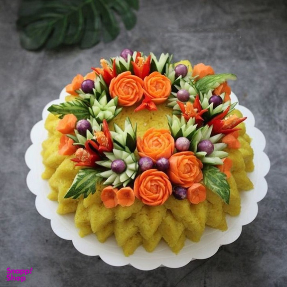 ست چاقو میوه آرایی و حکاکی کد 1612 مجموعه 4 عددی