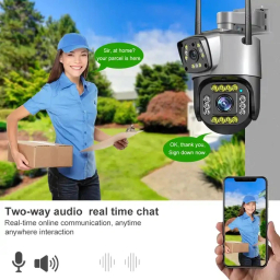 دوربین مداربسته تحت شبکه مدل سیم کارتی دو لنزه 4G