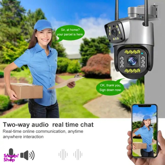دوربین مداربسته تحت شبکه مدل سیم کارتی دو لنزه 4G