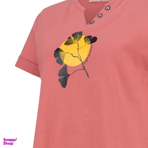 ست تیشرت و شلوارک راحتی زنانه کد 1030 رنگ صورتی