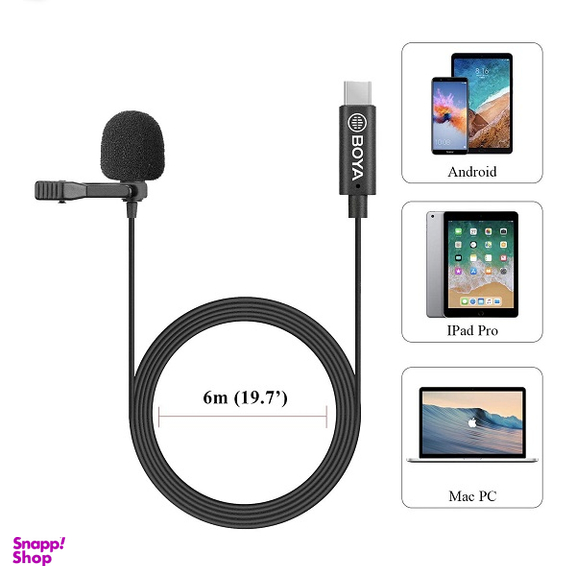 میکروفون یقه ای با سیم بویا مدل Boya BY-M3 رابط Type-C
