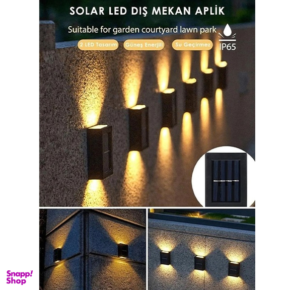 چراغ پارکی خورشیدی سولونیکس مدل 4LED-Solar-Wall Lamp مجموعه 6 عددی