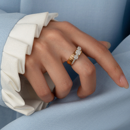 انگشتر طلا 18 عیار زنانه جواهری سون کد 5532