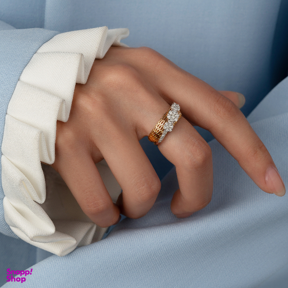 انگشتر طلا 18 عیار زنانه جواهری سون کد 5532