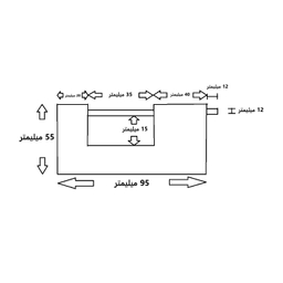 قفل کتابی تاپ مدل استوانه ای دو شیار کد 95